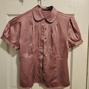 Vintage The LIMITED Silk Pink/mauve Button Up